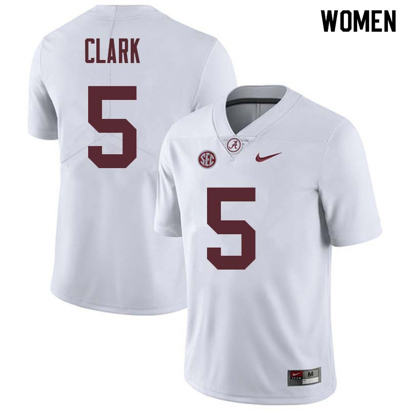 Alabama Crimson Tide Women's Ronnie Clark #5 White NCAA Nike Authentic Stitched College Football Jersey KP16C37AJ